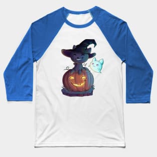 Potion Paws Pumpkin Scene Baseball T-Shirt